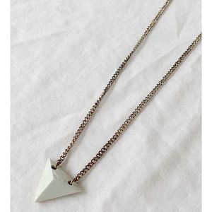 💍💫 Ceramic triangle necklace on silver chain